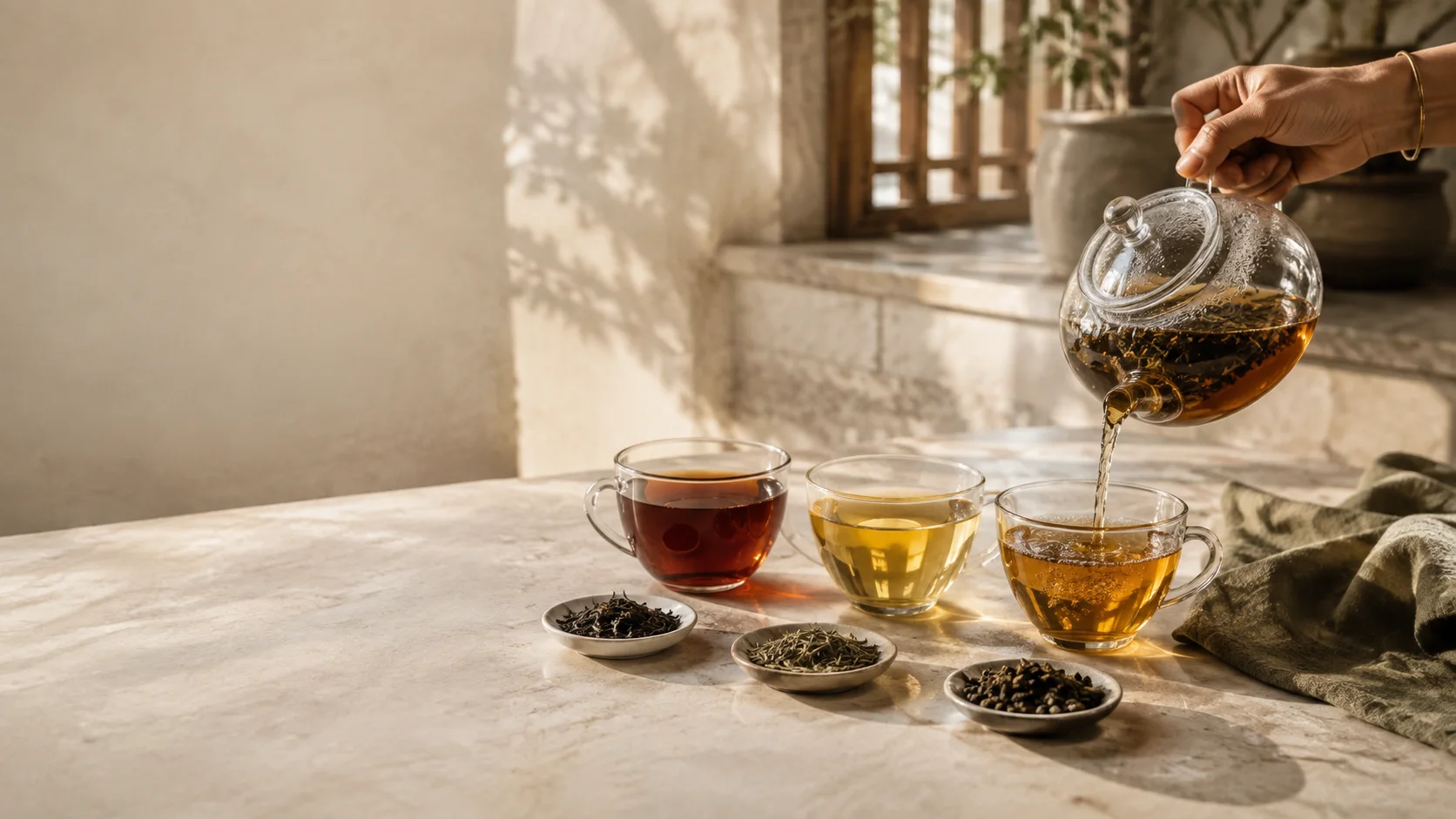 Teas served at home