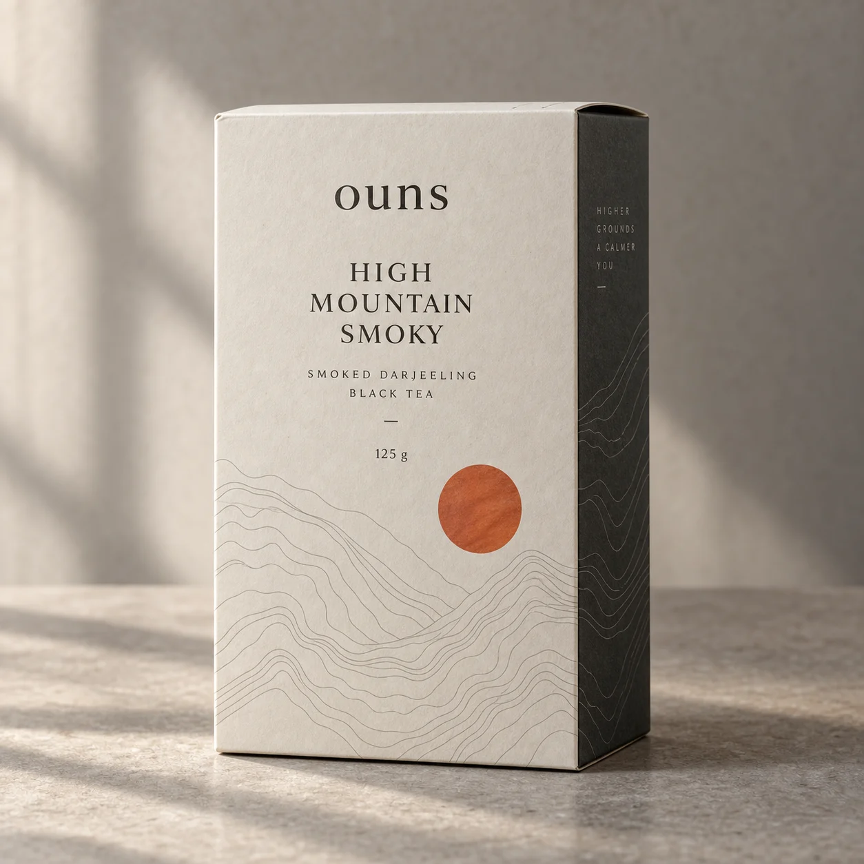 Illustrative ouns boxed packaging concept for High Mountain Smoky